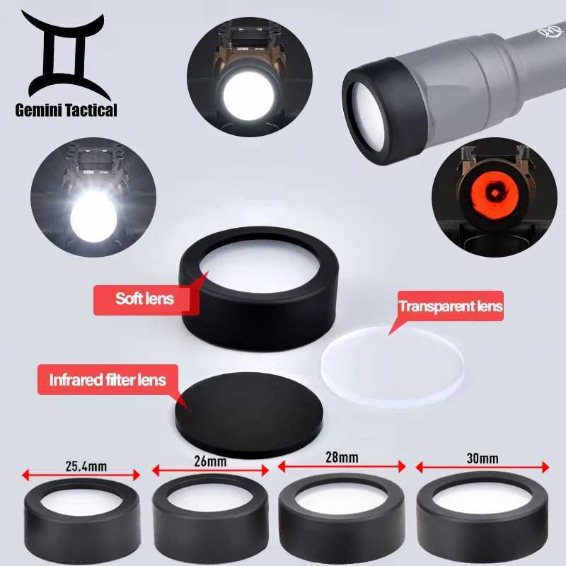 WADSN Tactical M300 M600 X300 X400V Protector Hunting Weapon light LED Flashlight Cover Custom Lens Guard 254MM 28MM 30MM 26mm M251117
