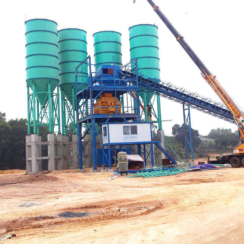 Electric-powered Mobile Concrete Mixing Plant for Large Construction Sites Used Equipment Pump Free Foundation for Concrete