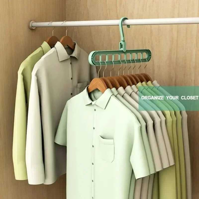 NEW 1pcs Clothes Hanger Closet Organizer Space Saving Hanger Multi-port Clothing Rack Plastic Scarf Storage hangers for clothes C251117