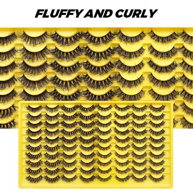 DINGSEN 40 pairs Volume Strip Lashes Faux Mink False Eyelashes Kit Cosmetics Soft Fake Volume Eyelash Extensions WholesaleT251117