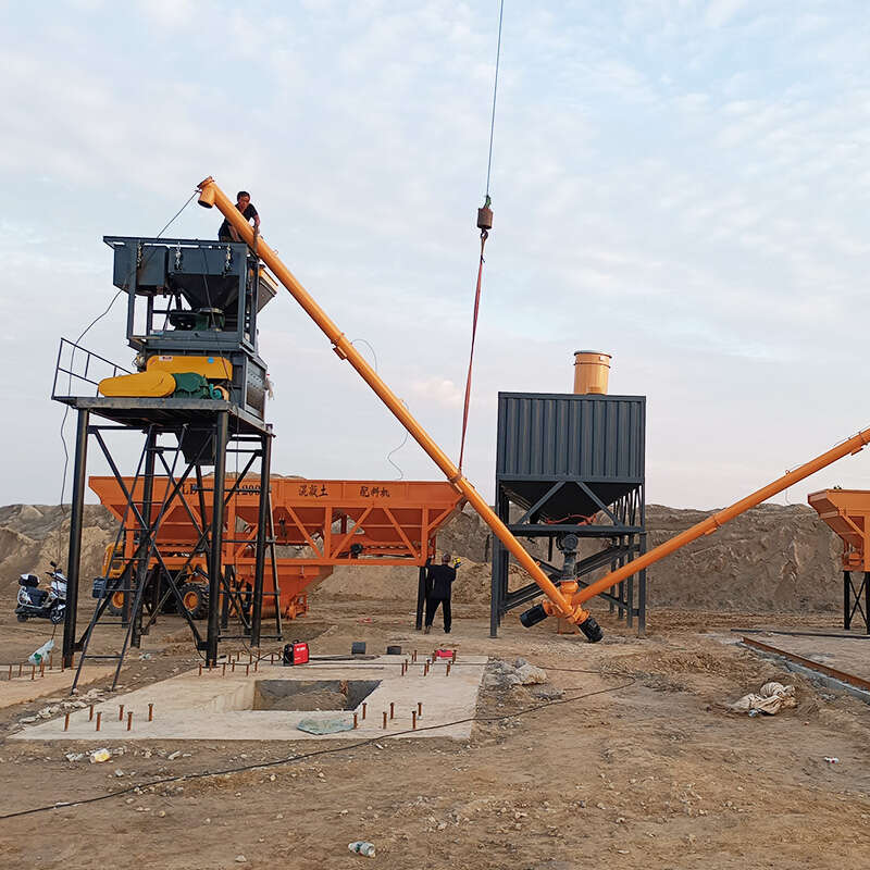 Electric-powered Mobile Concrete Mixing Plant for Large Construction Sites Used Equipment Pump Free Foundation for Concrete