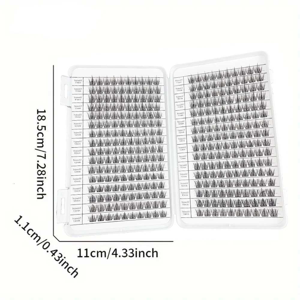 320pcs DIY Anime cluster eyelash Book - Feather Cross Style extension reuse mixed length natural eyelashes to create an amazinT251117