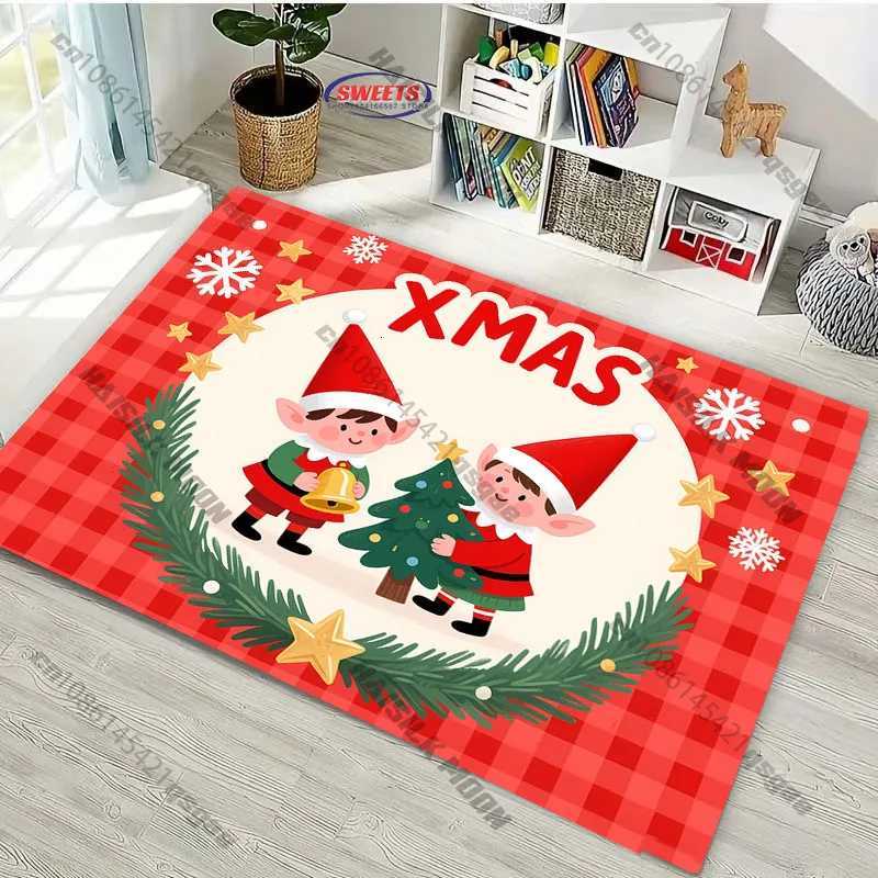 1PC Cute Christmas Gingerbread Man Print Carpet Doormat Entrance Floor Decor Rug for LivingRoom Bedroom Kids RoomChristmas GiftM251117