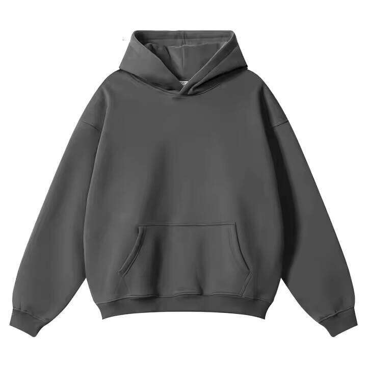 High Quality 400gsm Heavy Weight Cotton Stringless Blank Hoodie Men Streetwear OEM Logo Custom Oversized Hoodies
