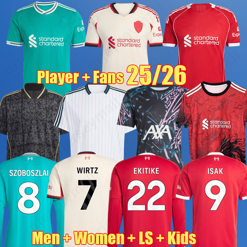 3XL ALLISTER WIRTZ 25 26 Mohamed DARWIN SZOBOSZLAI ISAK soccer jerseys EKITIKE women 2025 2026 DIOGO J EKITIKE football shirt GAKPO CARVALHO Kids kit uniforms