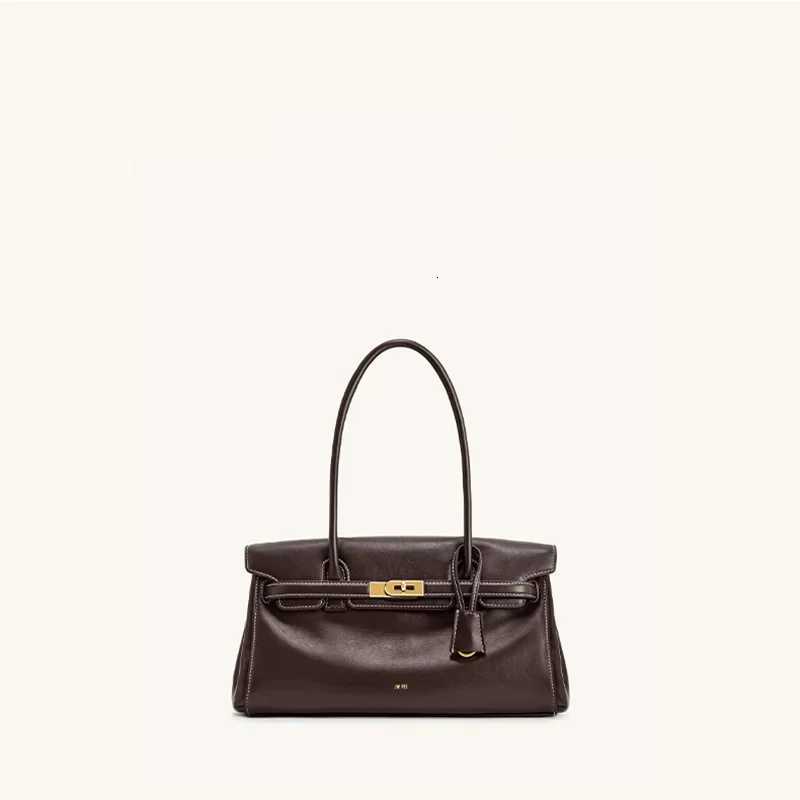 Fashionable genuine leather underarm shoulder bag large-capacity single-shoulder bag for commuting simple briefcase for womenW251115