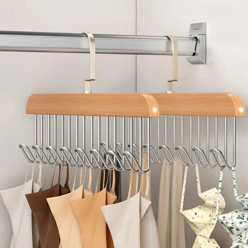 Clothes Pegs Laundry Tongs Bed Sheet Holder Multifunctional Wooden Hanger Storage Shelf Organizer for Underwear Belt Scarf Bra C251117