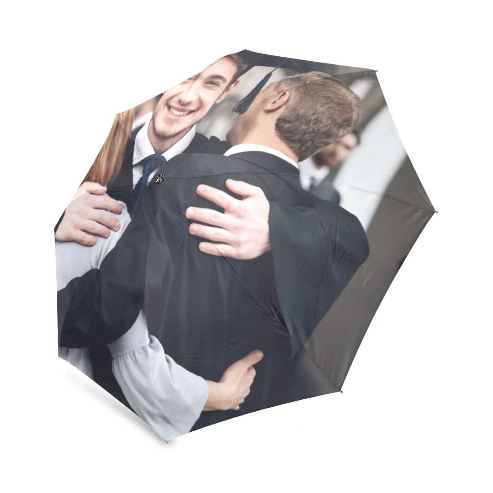 Custom photo Folding Umbrella Sun Rain Windproof Portable Hand Open Close Collapsible Travel Personzed Umbrella C251117