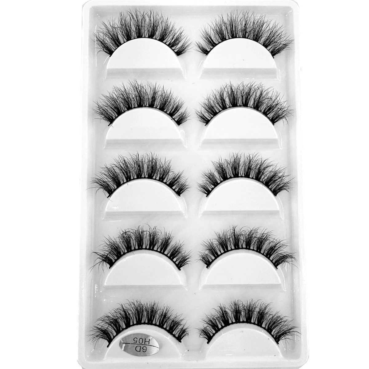 5 Pairs Natural Long False Eyelash Fake Lashes Long Makeup 3d Mink Lashes Extension Eyelash Reusable Mink Eyelashes for BeautyT251117