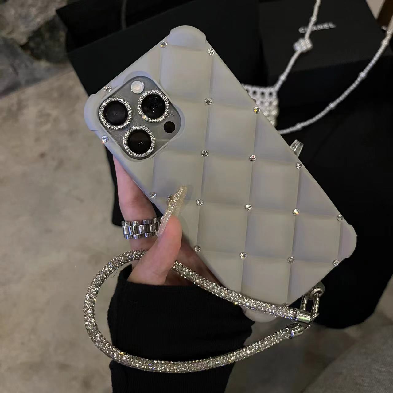 Diamond Grid Phone Case Compatible with iPhone 17 Pro Max High-end Protective Cover iPhone16