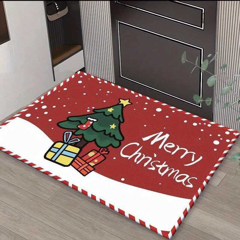 VIKAMA Christmas Carpet Welcome Mat Outdoor Carpet Thin Floor Mat Rug For Bedroom Living Room Carpet Doormat Home DecorationM251117
