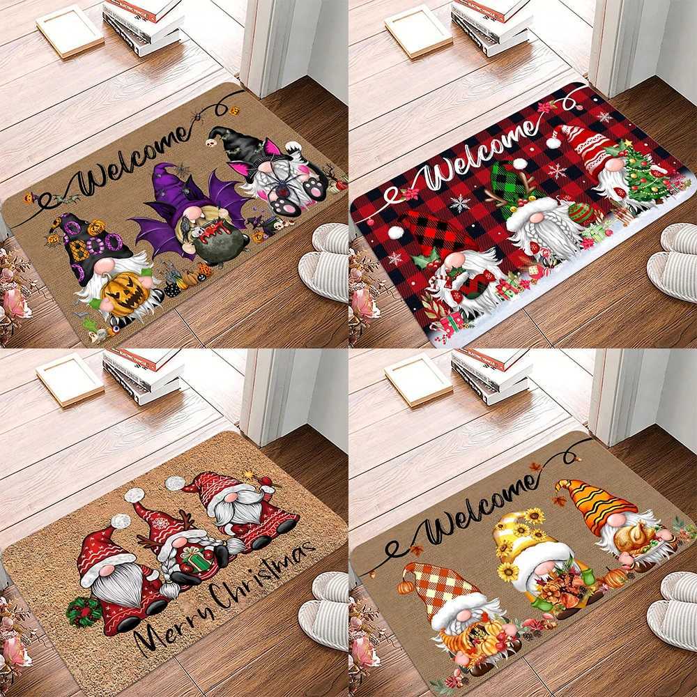 Autumn and Winter Christmas Halloween Welcome Doormat Carpet for Living Room Bedroom Kitchen and Laundry Rug Floor MatM251117