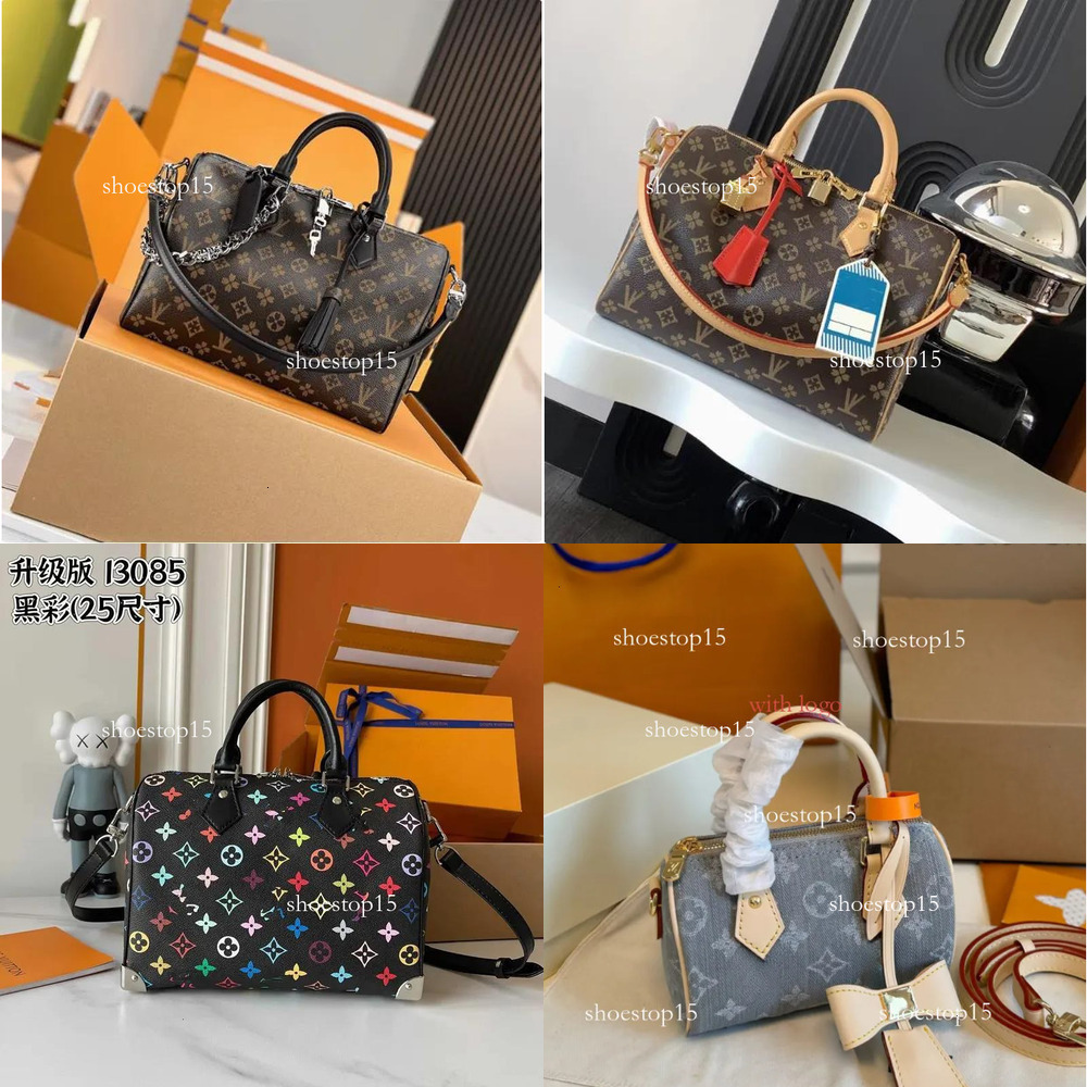 A1010 Free shipping High Lvebag quality 2025 new designer bag luxury bag crossbody bags speeds shoulder bag denim fashion letters print flowers shopping handbags