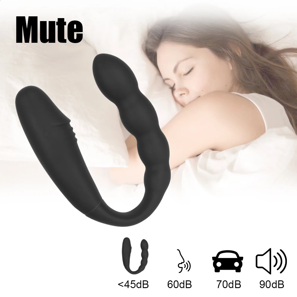 Double head vibrator wireless control fake penis Gspot vaginal clitoris anal massage Ushaped sex toy 250417