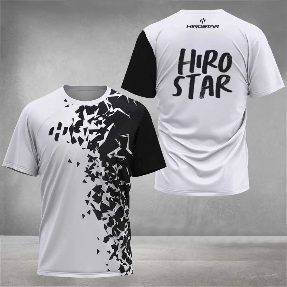 Summer mens T-shirt fashionable tennis training suit outdoor running fitness short sleeved top casual O-neck breathable T-shirt Z250417