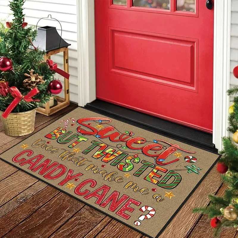 1pc Christmas Tree Doormat Creative Doormat Photos Props Home Door Decoration Front Door Welcome Mat Living Room Bedroom CarpetM251117