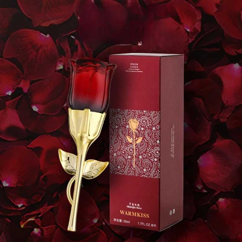 50ml Womens Rose-Shaped Perfume Bottle Long-Lasting Floral Eau De Parfum with Romantic Scents Elegant Gift Daily FragranceW251117
