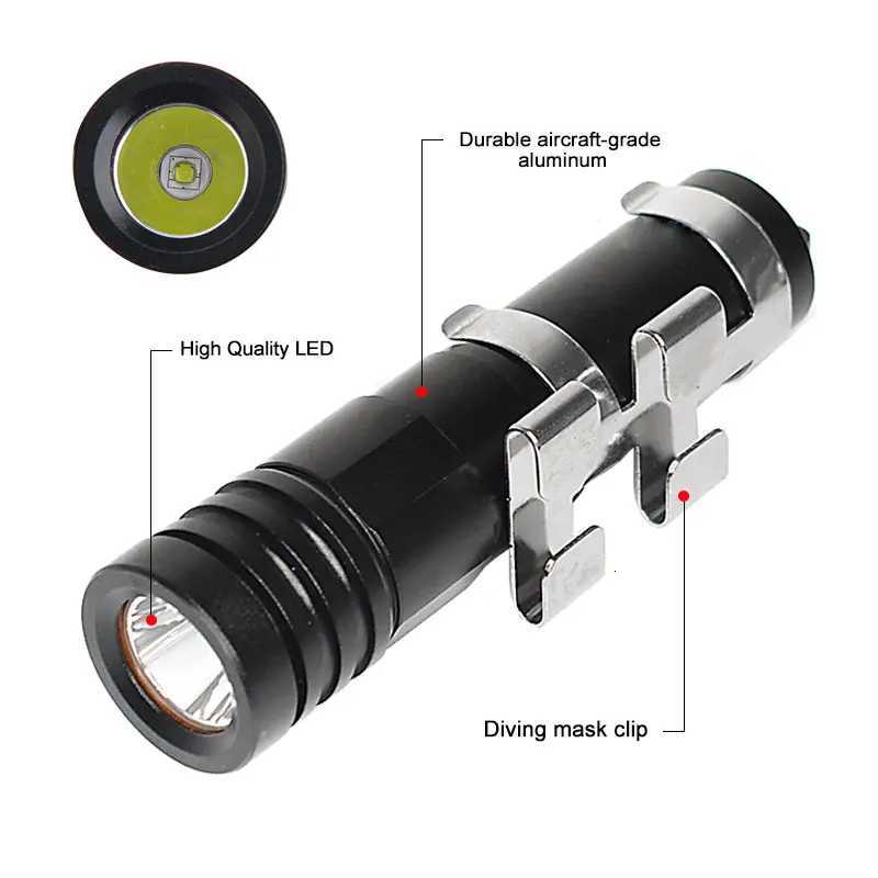 Diving Light Super Bright Professional Scuba Dive Flashlight IP68 Waterproof For 100m Underwater Diving Catching Fish Lamp M251117