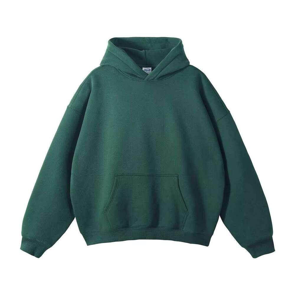High Quality 400gsm Heavy Weight Cotton Stringless Blank Hoodie Men Streetwear OEM Logo Custom Oversized Hoodies
