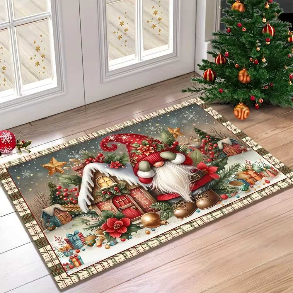 VIKAMA Cartoon Santa Claus Carpet Christmas Carpet Doormat Outdoor Carpet Welcome Mat Living Room Carpet Rug For Bedroom HomeM251117
