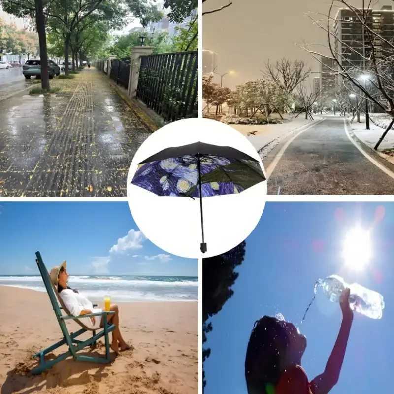 Manual umbrella sun umbrella parasol folding sun umbrella dual-purpose umbrella easy to store outdoor essential travel supplies C251117