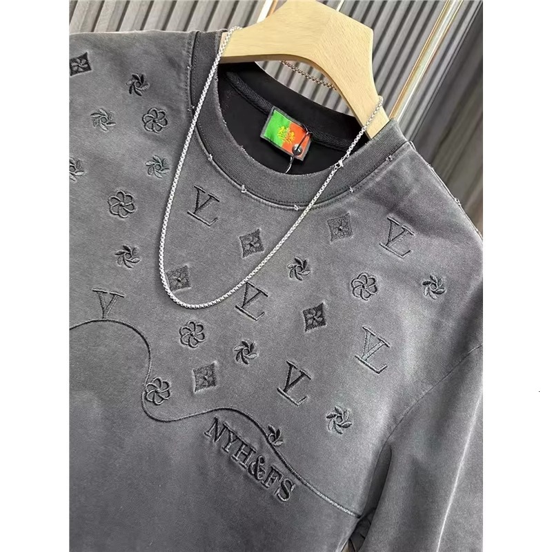 Designer T-shirt 2025 Spring Summer Hot-selling Polo Round Neck Embroidered Short Sleeve T-shirt For Men Light Luxury High-end Fashion Versatile Desig