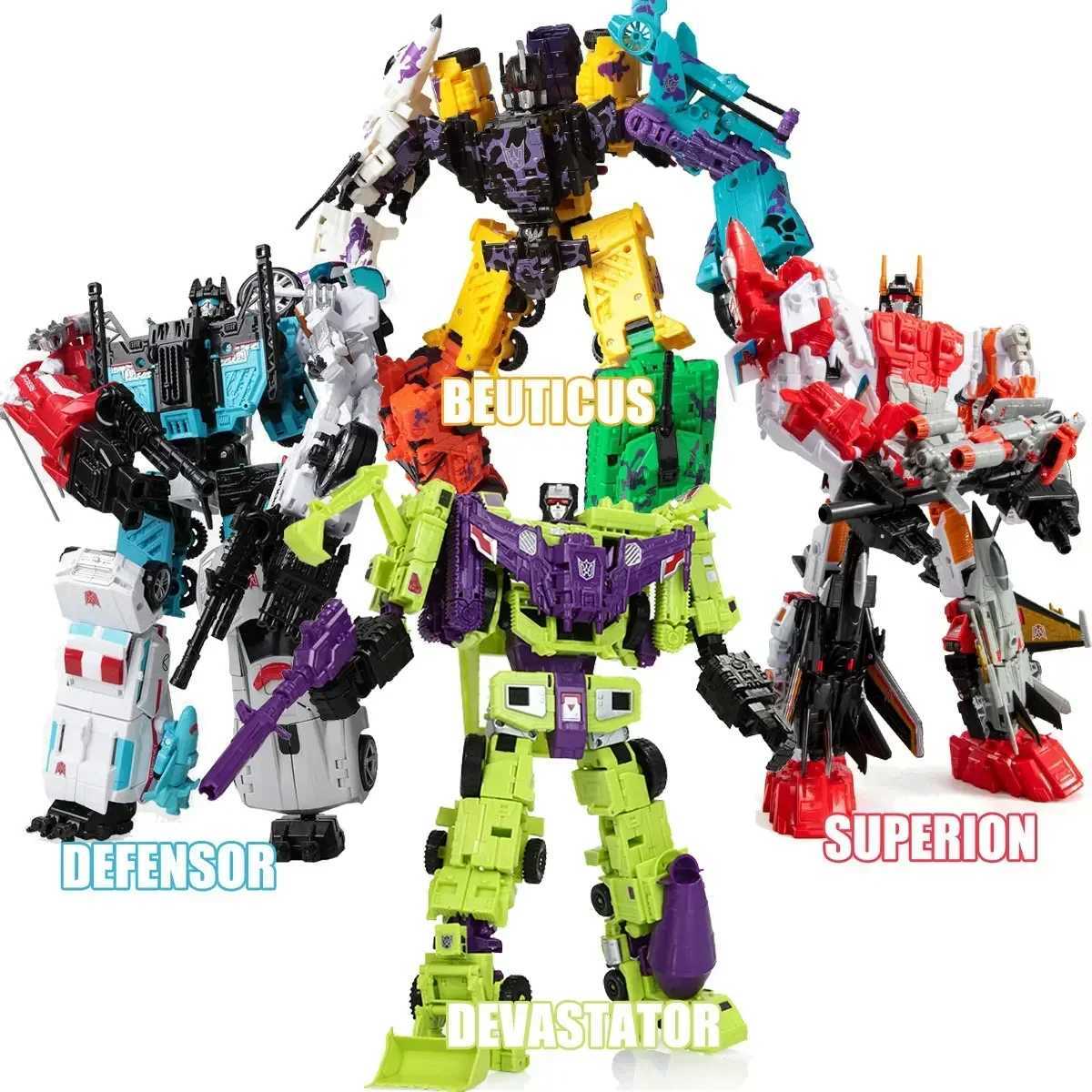 Transformation Robot Toys HZX Defensor Bruticus Superion Devastator IDW 5 IN 1 6 IN 1 ONE NO BOX Sets Action Figure KO 6in1 C251117