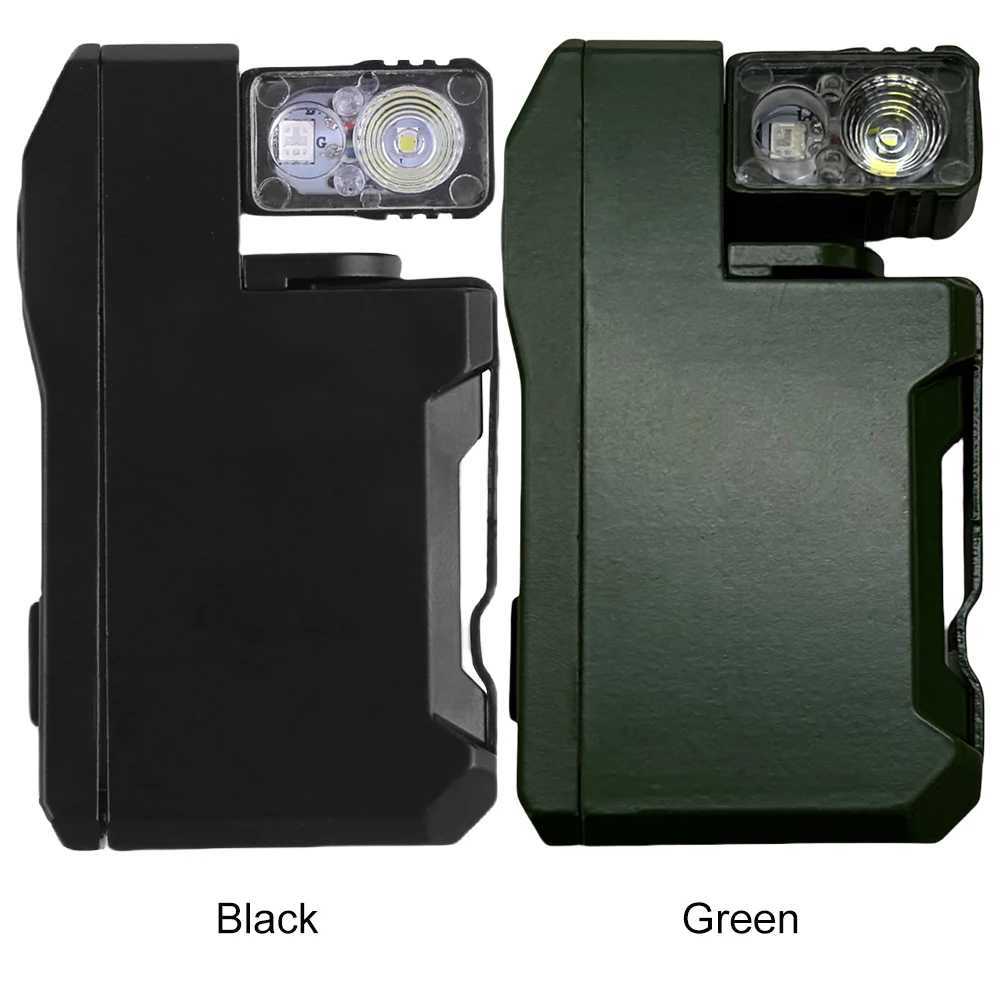 Rechargeable EDC Flashlight 400 Lumens Portable Flat Pocket Flashlight with RGB Light Magnetic Keychain Flashlight for Outdoor M251117