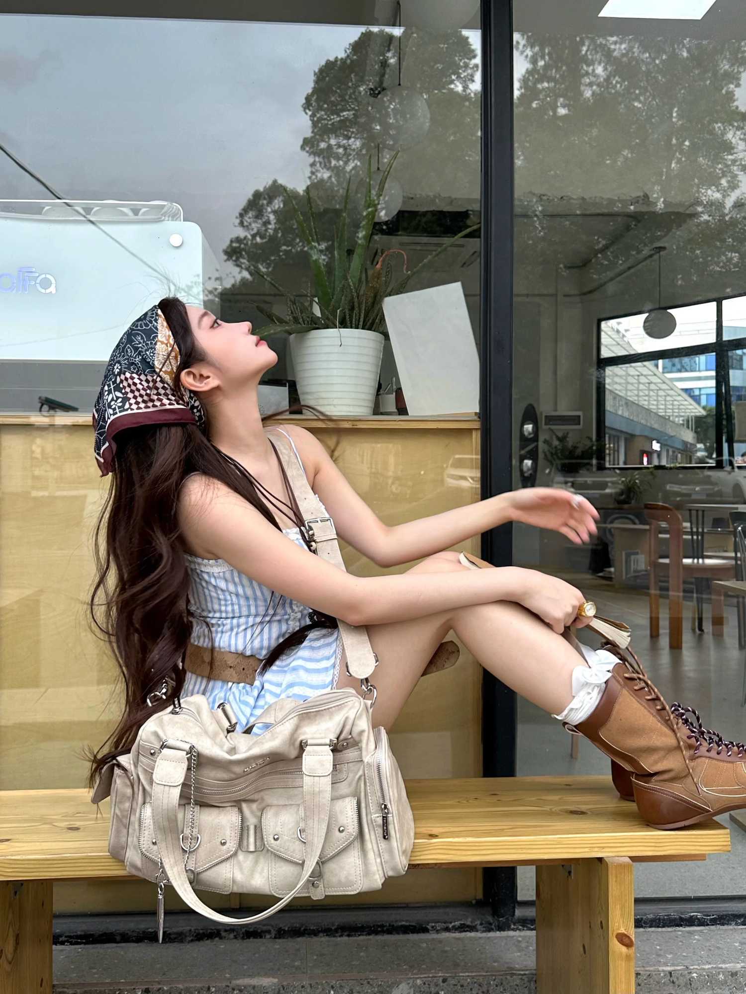 COY Cultivator Original Niche Wasteland Punk Hot Girl Large Capacity Shoulder Handbag Crossbody Motorcycle BagW251117