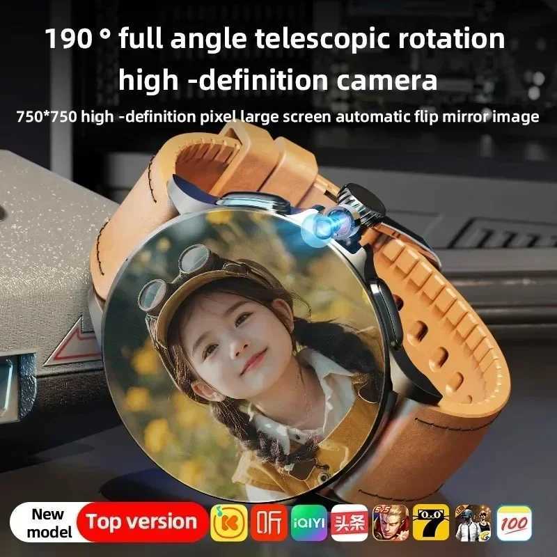 GT200 Smart Watch 195Amoled 750750 HD Resolution Telescopic Rotary Camera Touch encoder Android 100 SmartwatchM251117