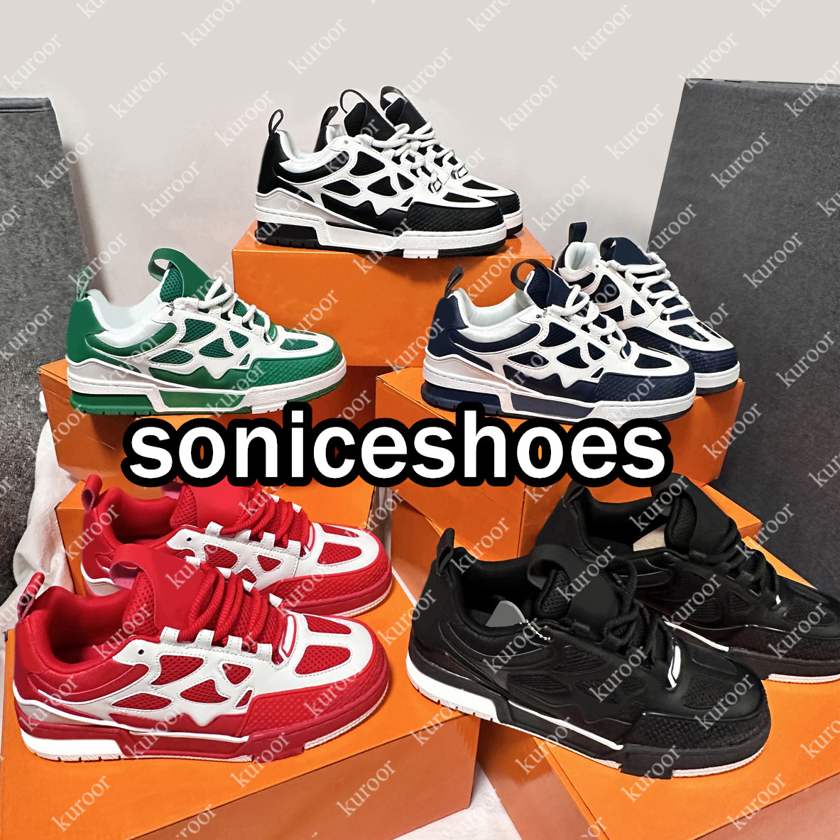 Skate Shoes Designer Trainers lvities High Quality Men and Women Sneakers Casual Fashion Running Lace-up Low-top Sports Breathable Black White