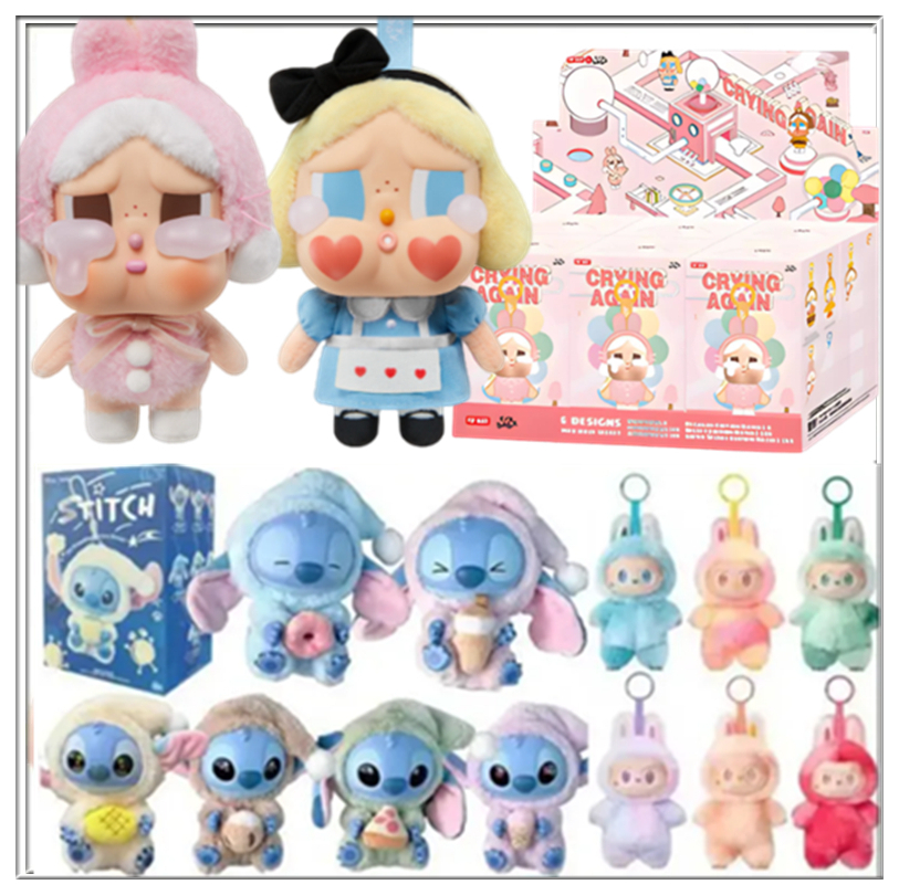 CRYBABY STITCH LABUBU Blind box toy MOKOKO FALL IN WILD Gift PIN FOR LOVE HAVE A SEAT EXCITING Macaron Color Party BIG INTO ENERGY HAPPY FACTOR 2026