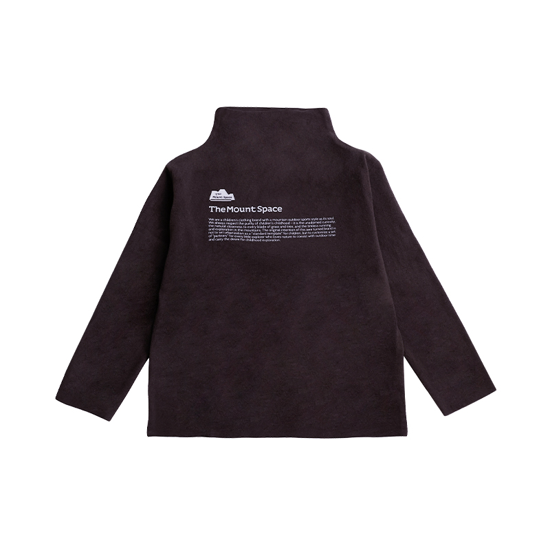 Mountain-Style Polar Fleece Mock Neck Long-Sleeve Top, Water-Repellent Textured Outdoor Sweatshirt for Men, New Season Hiking & Daily Wear 25AG1136