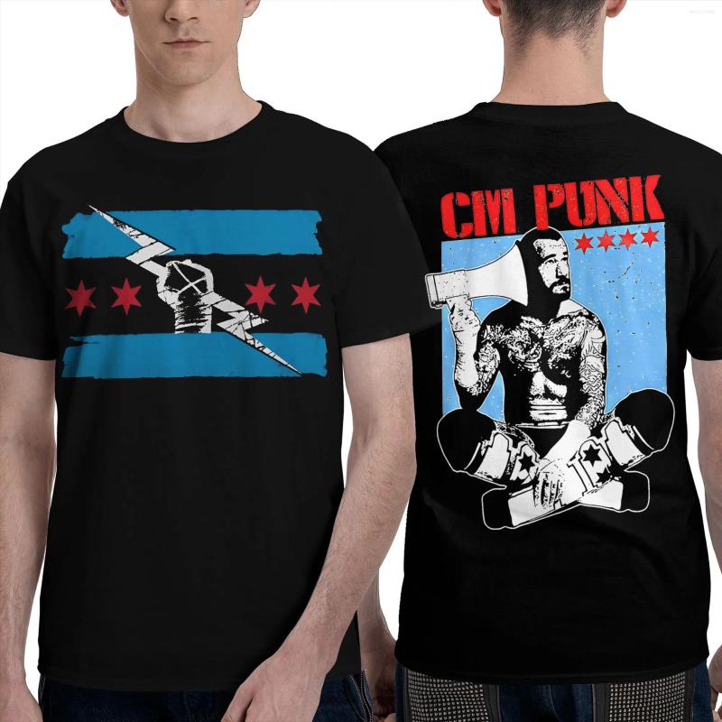 Men's T Shirts CM Punk Vintage T-Shirt For Men Women Funny Cotton Tee Shirt Crewneck Short Sleeve 4XL 5XL 6XL Clothing