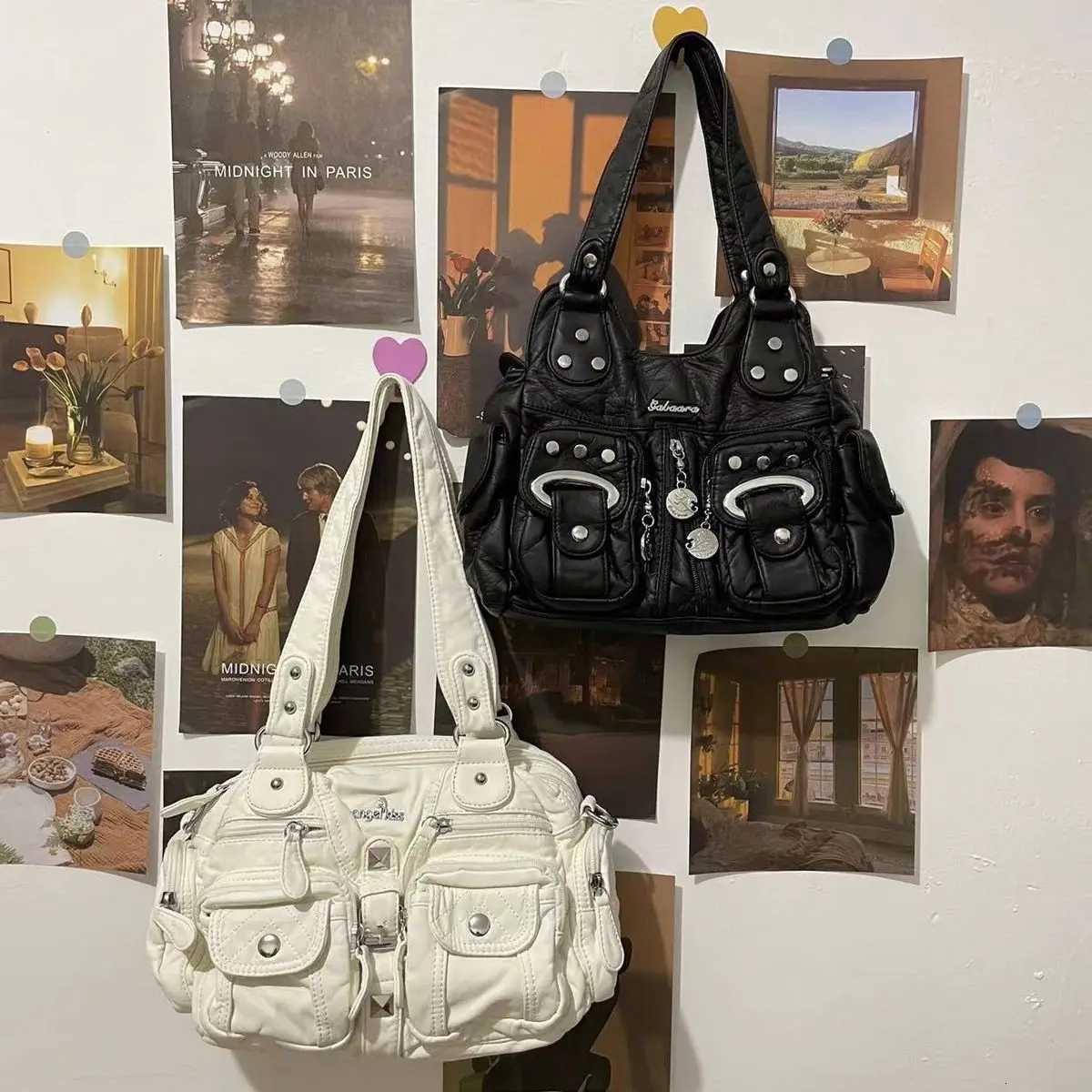 JIAERDI Vintage White Y2k Messenger Bag Purse Women Hot Girl Pu Leather Casual Shoulder Bags Female Harajuku Aesthetic HandbagW251117