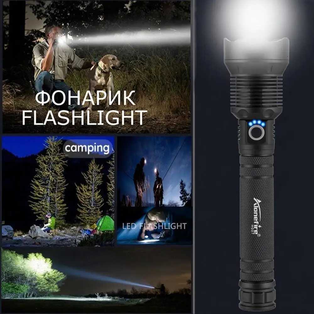 4000Lumen Zoom XHP70 LED High power Flashlight USB Rechargeable Outdoor Torch Hunting Camping Fishing High Power Lighting Lamp M251117