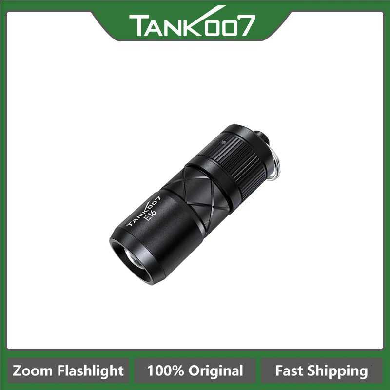 TANK007 E16 Ultra-Small Zoomable Flashlight Rechargeable Magnetic Adjustable Focusing Flashlight Torch for Emergency Lighting M251117
