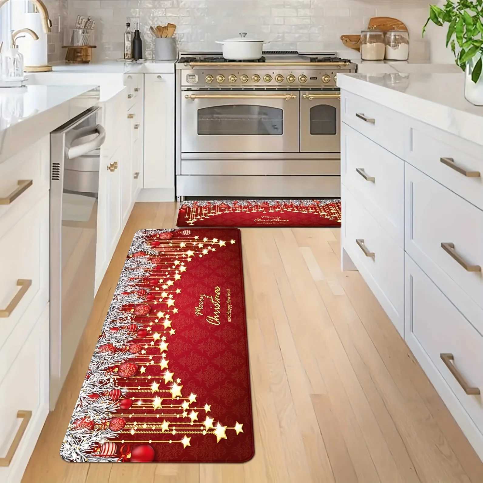 Christmas Entrance Doormat Decor Carpet for Living Room Kitchen Hallway Balcony Long Rugs Bedroom Non-slip Doormat Xmas DecorM251117