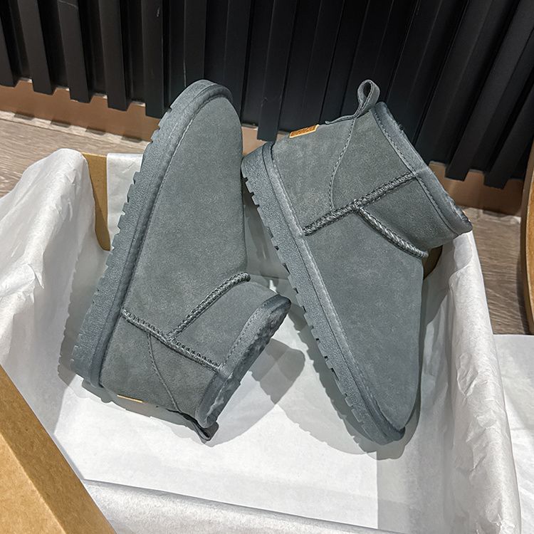 Free Shipping Trendy Hit Snow Boots Winter New Style Platform Fleece-Lined Warm Versatile Slimming Short Tube Bread Boots