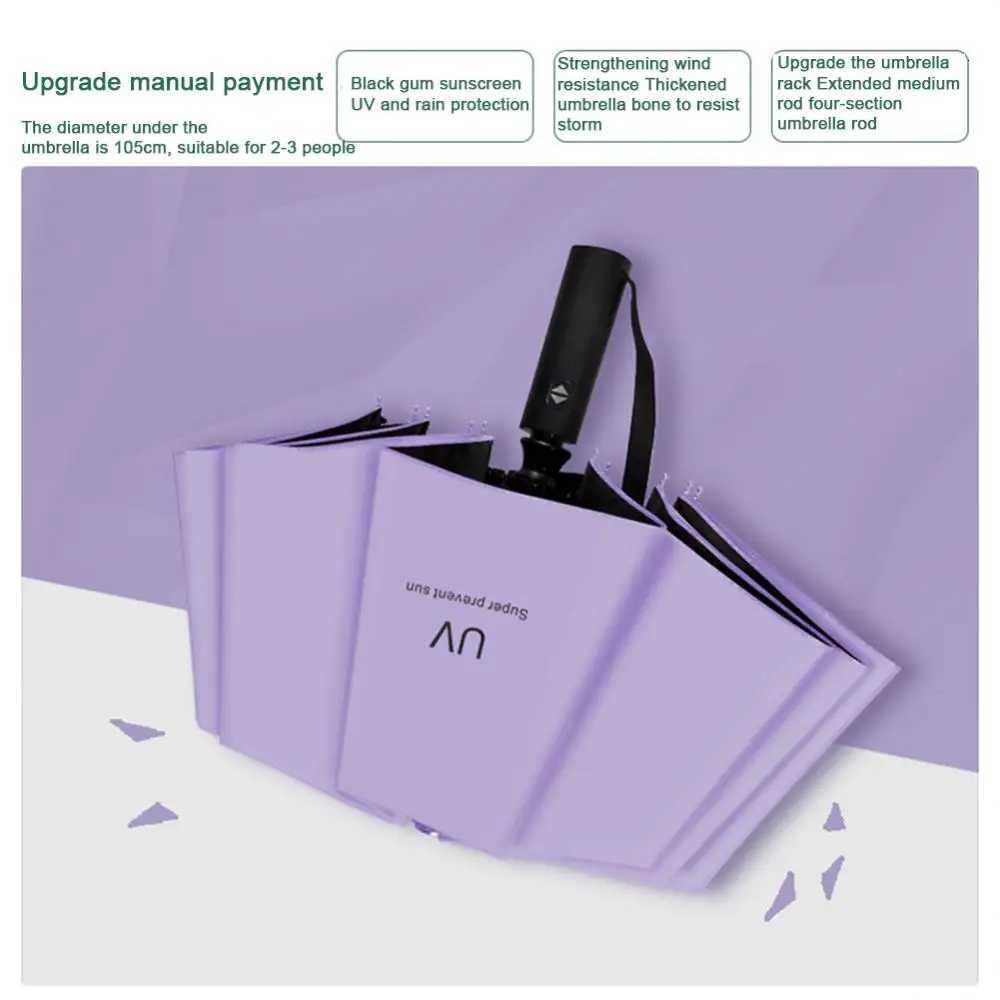 10-bone Fully Automatic Large Umbrella Windproof Double Layer Resistant Rain Sun Shade Dual-purpose Umbrellas For Business Using C251117