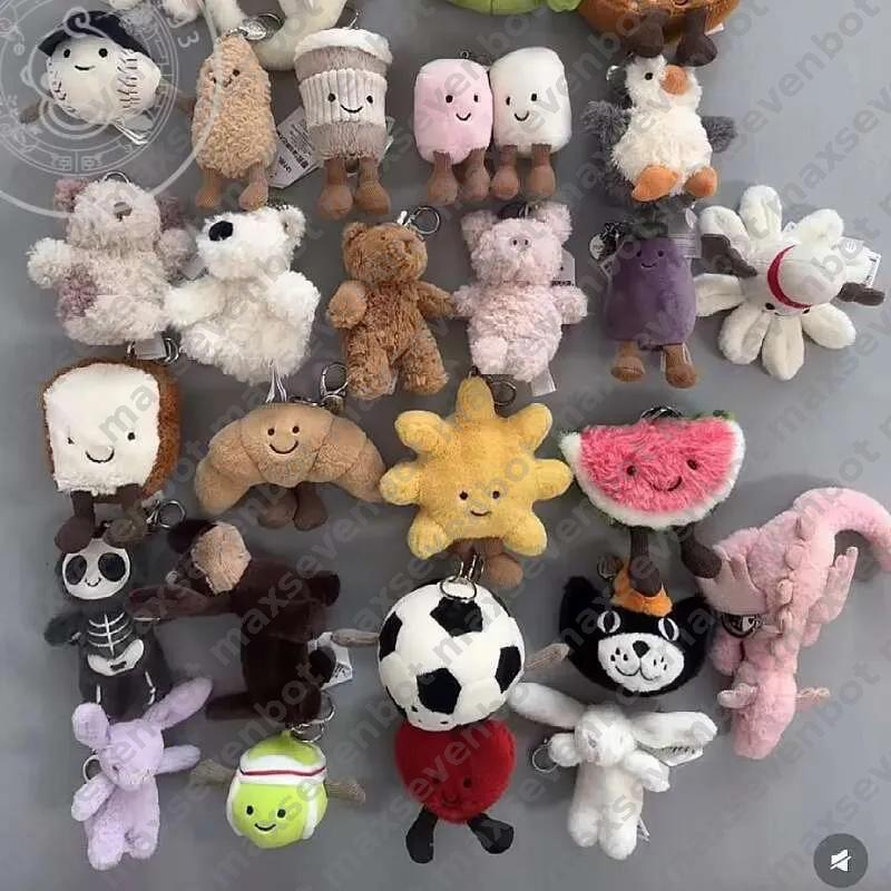 Designer Je Lly Cat Cotton Candy Cute Soft Two Tone Keychain Bag Plush Accessories Doll Car Pendant Peanuts Jellycat Keychain Christmas Giftslatest Version