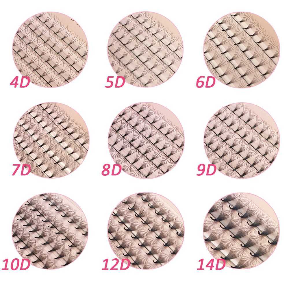 Goddess Premade Volume Fans 4D 5D 6D 7D 8D 10D 12D 14D 16D 20D Individual Lashes Extension Pointy Stem 320 Fans Faux MinkT251117