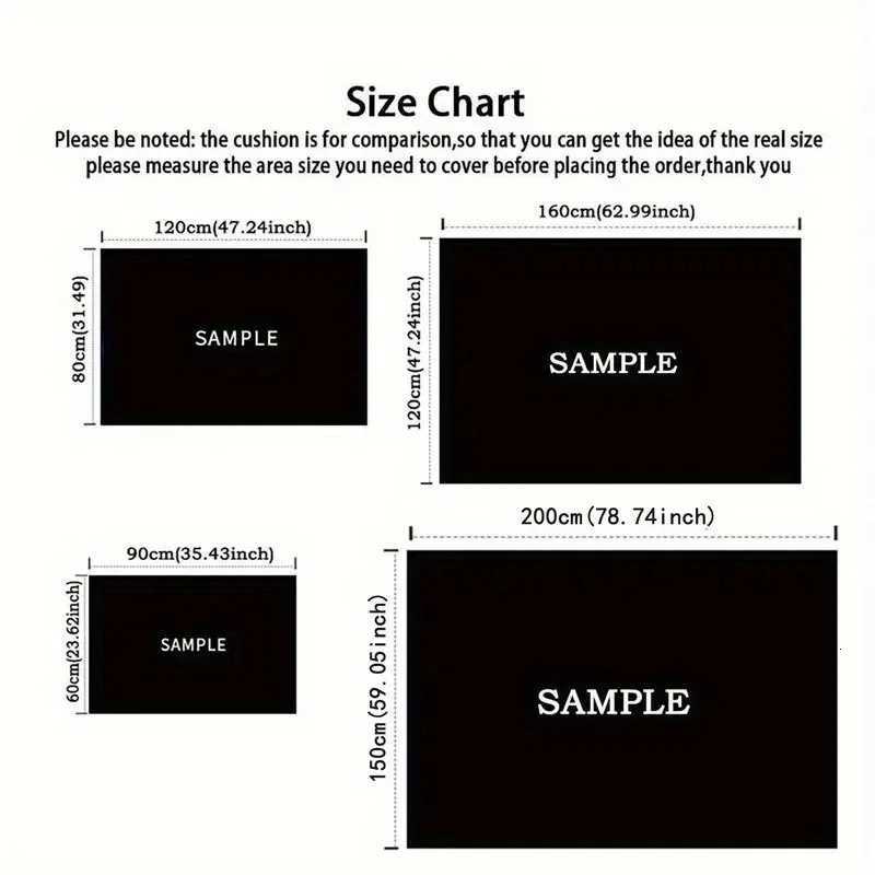 Christmas-Themed Area Rug - 1pc Non-Slip Polyester Floor Mat with Red and Black Plaid Snowflakes and Reindeer Patterns - DurabM251117