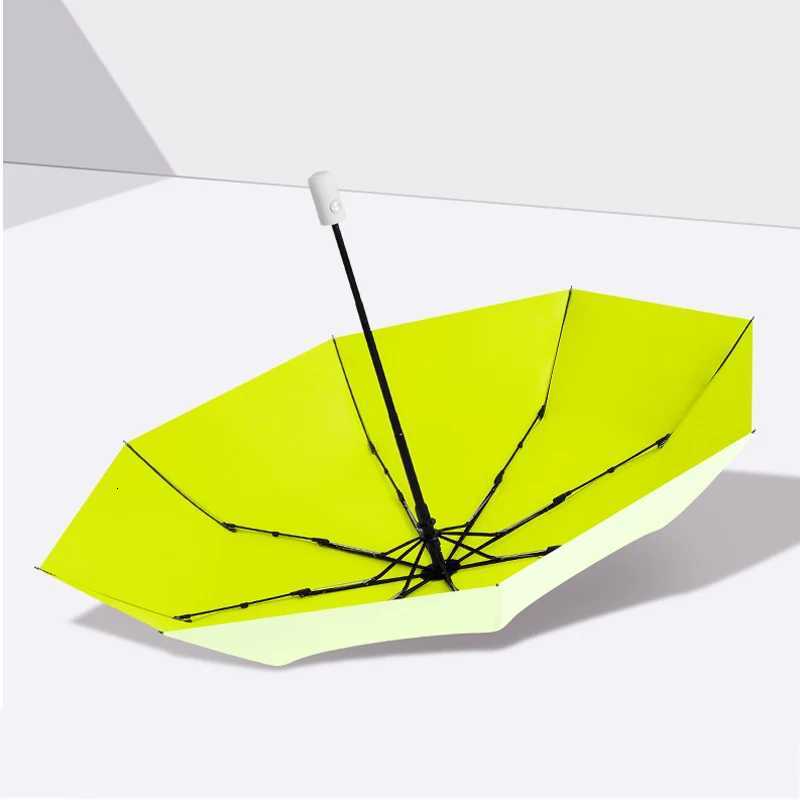 Color-changing umbrella by watering vinyl rain shine dual-purpose three-fold umbrella printed parasol C251117