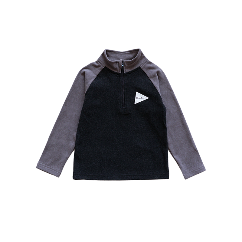 Mountain-Style Cationic Raglan-Sleeve Long-Sleeve Top, Water-Repellent Textured Outdoor Sweatshirt for Kids, New Season Hiking & Daily Wear 25AG1137