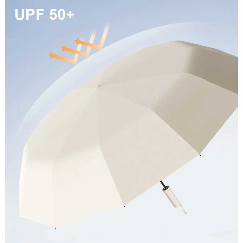 60Bones Windproof Automatic Umbrella with Leather Umbrella Cover Portable Compact Folding Umbrella Suitable for All Weather C251117