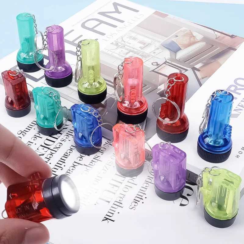 1/12pcs Mini LED Flashlight Battery Powered Pocket-sized Torch Multi-function Keychain Lamp Outdoor Hiking Emergency Torches M251117