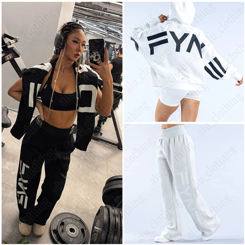 dyfn Women's men Yoga Set dyfnes Hoodie with Drawstring Loose-Fit Casual Pants Sports Casual Activewear Pants Gym Clothing Women's Fitness Activewear Set