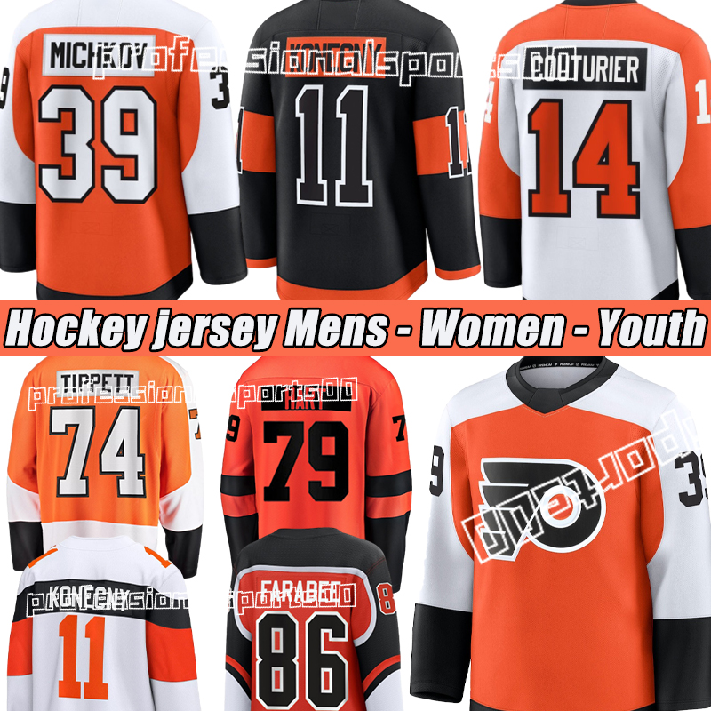 39 Matvei Michkov philadephia hockey jersey flyers jersey Owen Tippett Travis Konecny Sean Couturier Carter Hart Bobby Brink Farabee Bobby Clarke jerseys