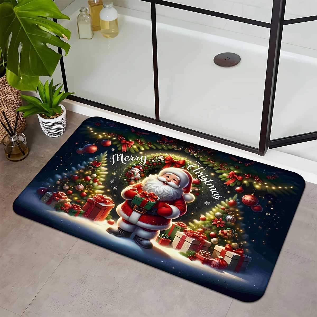 VIKAMA Christmas Carpet Various Styles Door Mat Soft Living Room Carpet Rug For Bedroom Welcome Mat Outdoor Carpet Decorative CaM251117
